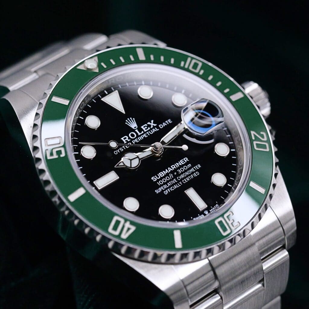 Rolex Submariner Date "Starbucks" Black Dial Green Ceramic Bezel Oyster Bracelet Stainless Steel 41mm MINT CONDITION COMPLETE SET 126610LV-0002