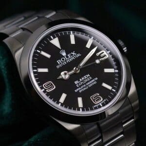 Rolex Explorer Blaken Black Dial Oyster Bracelet DLC Black Stainless Steel 39mm MINT CONDITION COMPLETE SET 214270