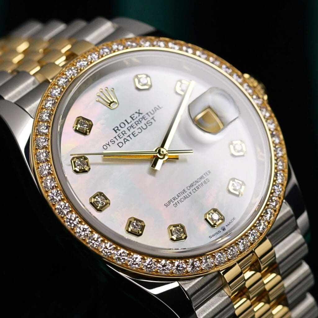 2026 NEW UNWORN Rolex Datejust 36 Mother of Pearl Diamond Dial Diamond Bezel Jubilee Two-Tone Steel 18k Yellow Gold 36mm COMPLETE SET 126283RBR-0009