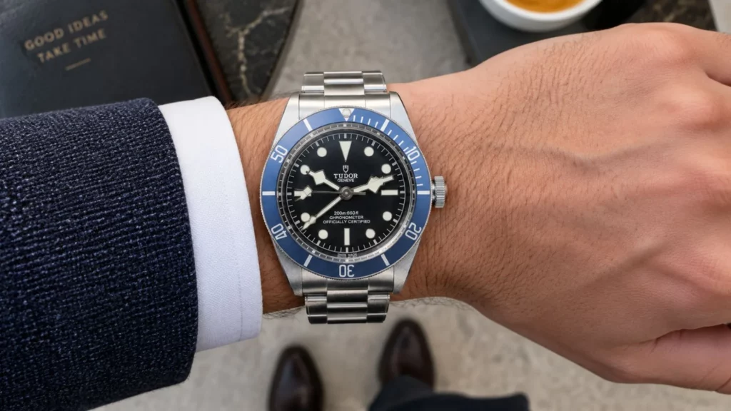 2022 Tudor Black Bay Heritage 41mm Black Dial Blue Bezel 79230B - On-Wrist