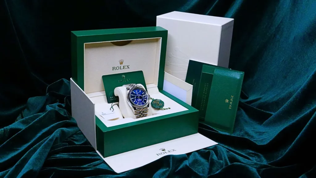 2023 Rolex Sky-Dweller Blue Jubilee White Gold 42mm 336934 - Box and Papers