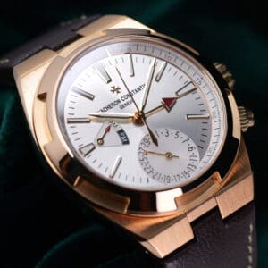 Vacheron Constantin Overseas Dual Time Silver Dial Brown Leather Strap 18K Rose Gold 41mm MINT CONDITION COMPLETE SET 7900V/000R-B336