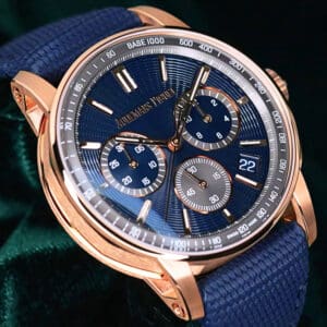 2026 NEW UNWORN Audemars Piguet Code 11.59 Selfwinding Chronograph Bleu Nuit Blue Dial Blue Rubber Coated Strap 18K Rose Gold 41mm COMPLETE SET 26393OR.OO.A348KB.01