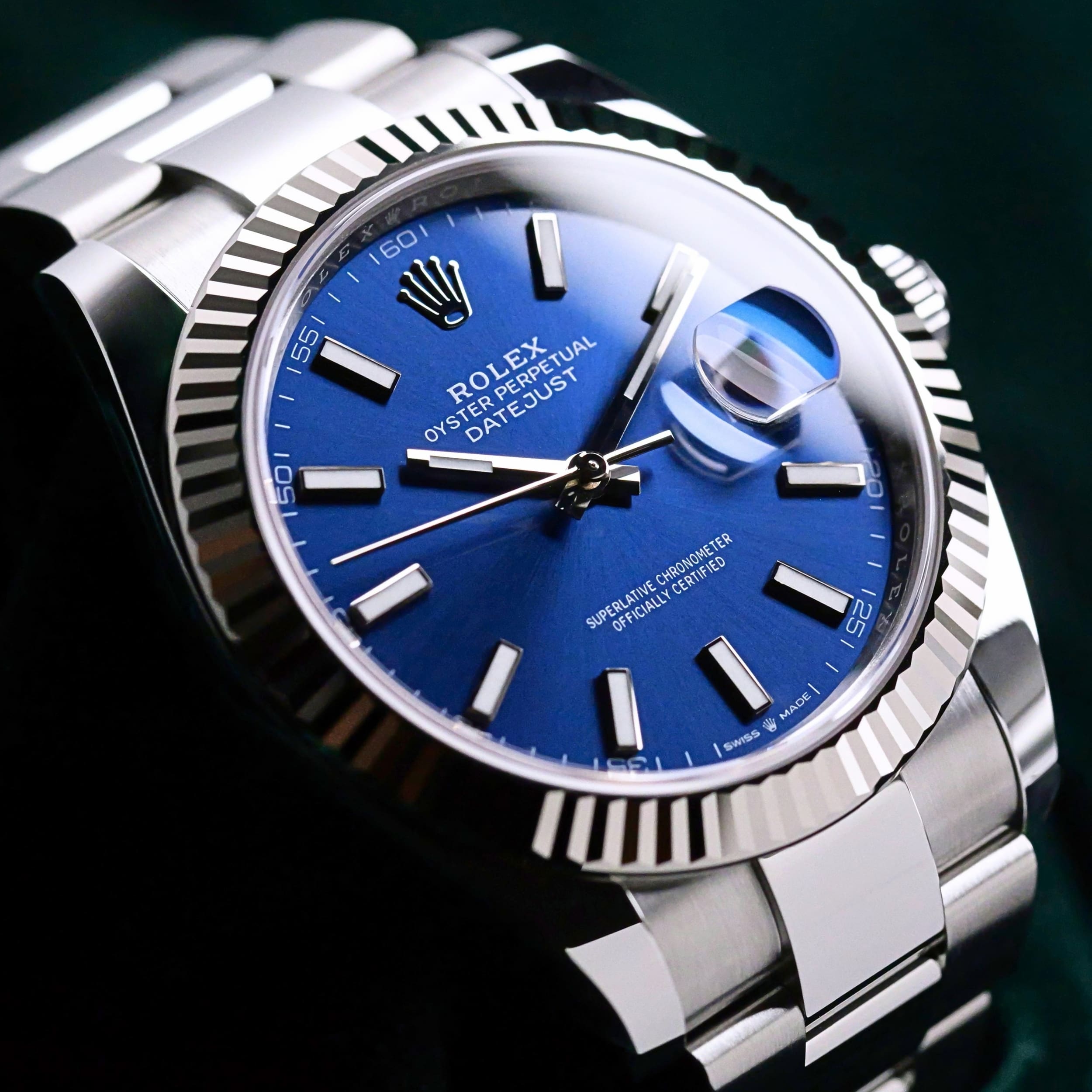 2026 NEW UNWORN Rolex Datejust Blue Dial 18K White Gold Fluted