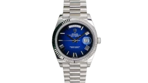 Rolex Day-Date 40 Blue Ombre Dial President White Gold 228239 - Featured Image