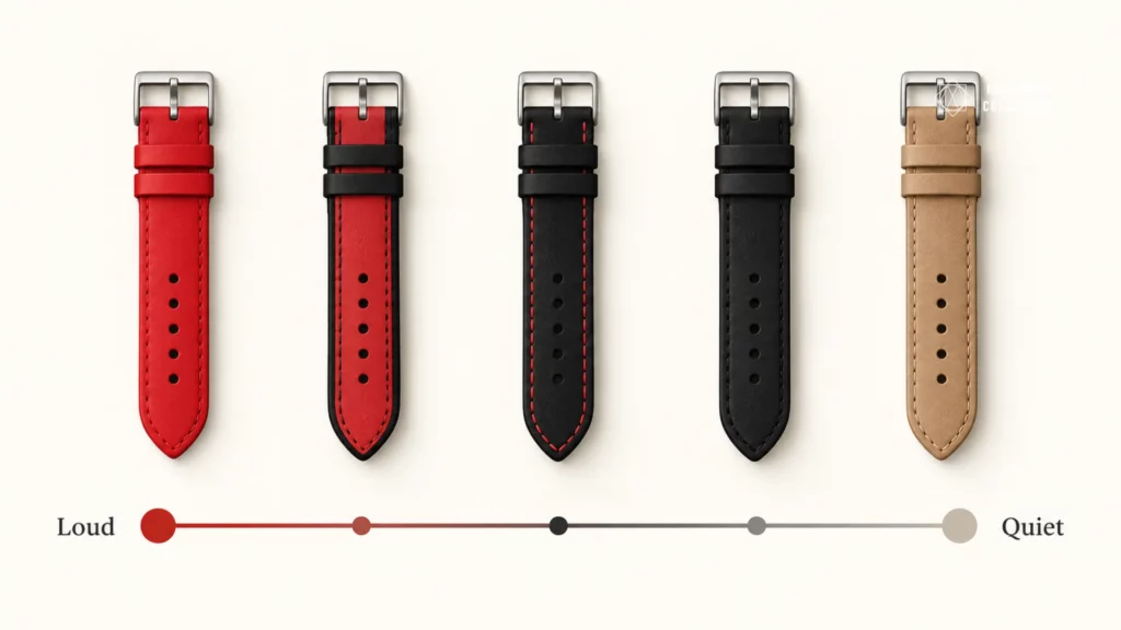 red-strap-loudness-scale-black-and-red-bezel-guide