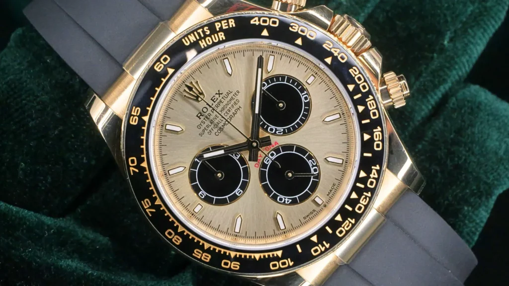 2024 Rolex Daytona YML Pikachu Champagne Dial Gold Ceramic 126518LN-0011 - Dial and Face Design