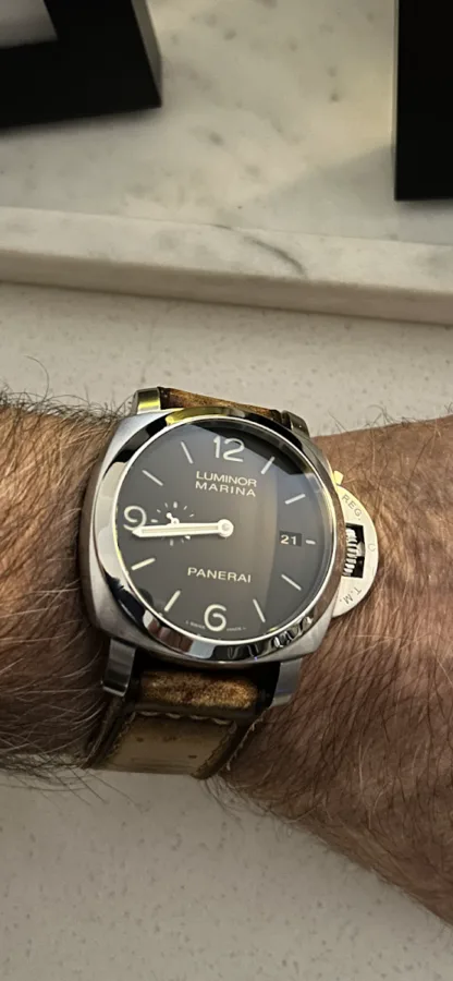 Ron W. wearing his Panerai Luminor Marina, photo from his Google review